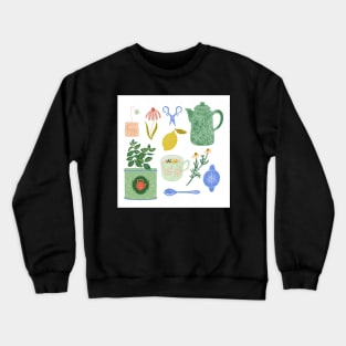 Tea time illustration Crewneck Sweatshirt